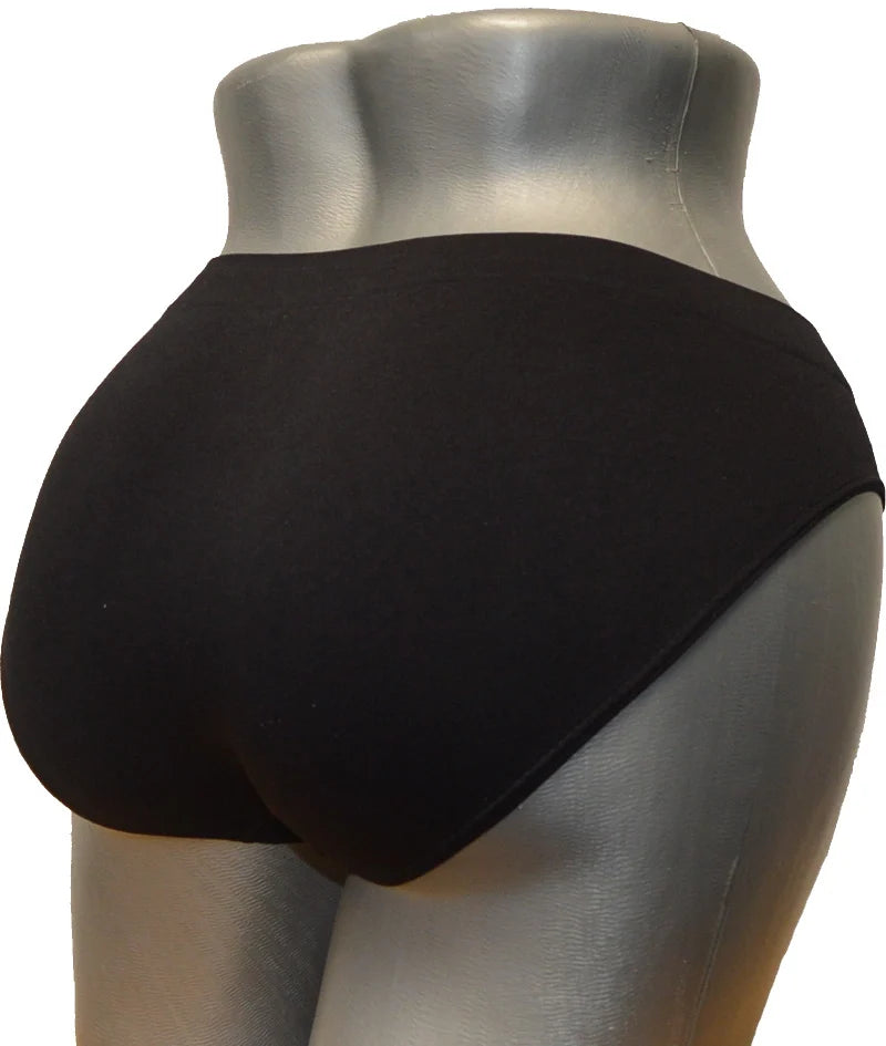 6 pack STV naadloze Dames slips Zwart