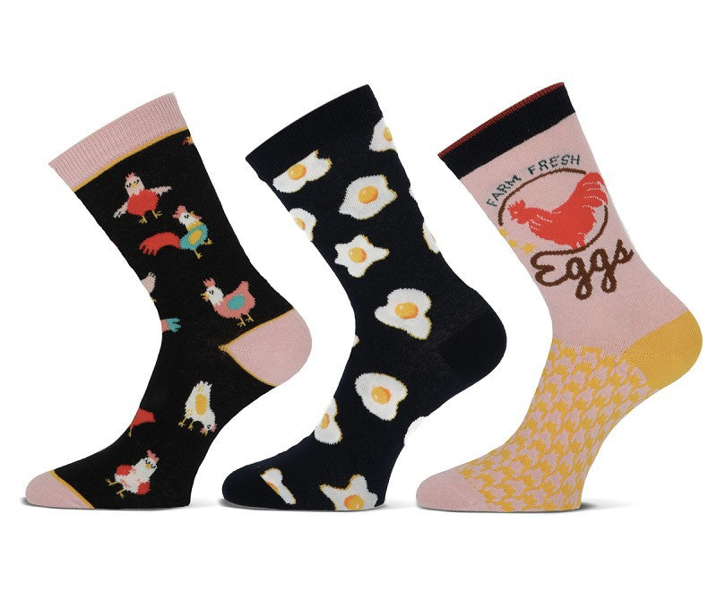 6 paar Damessok Teckel limited edition "Chicken"