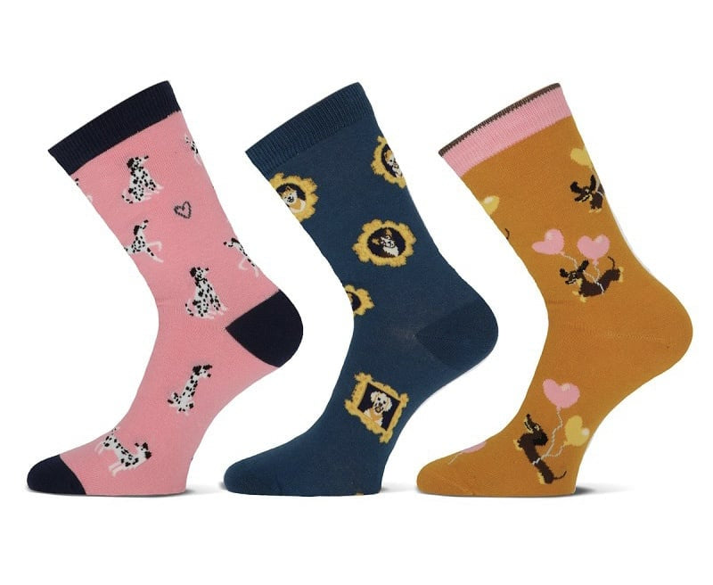 6 paar Damessok Teckel limited edition "Dogs"