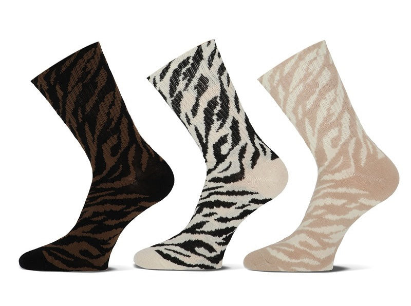 6 paar Damessok Teckel "Zebra"