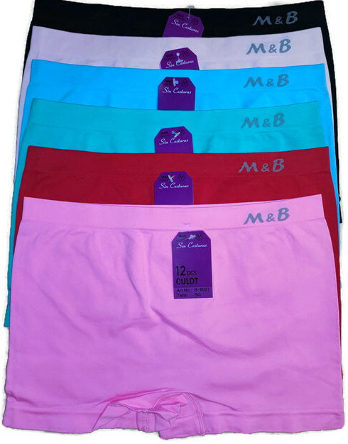 6 pack M&B naadloze damesboxers Color
