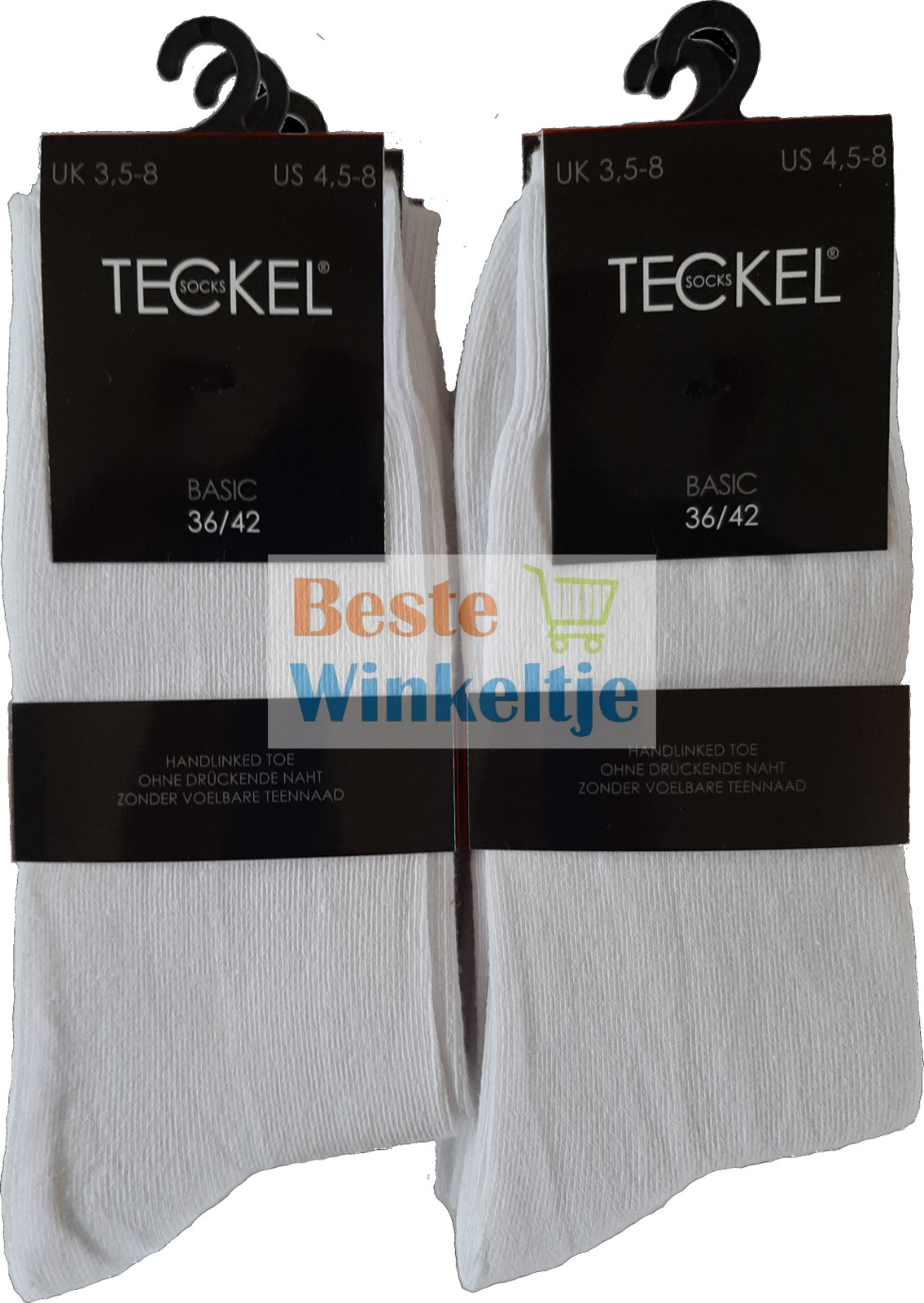 6 Pack Teckel Damessokken Wit