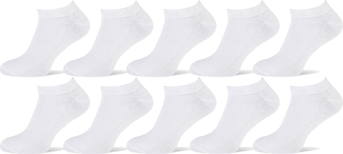 10x Sneaker sokken Wit Naft Unisex