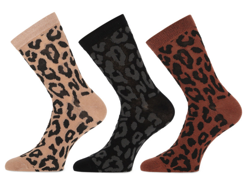 6 paar Damessok Teckel "Leopard" 6-Paar