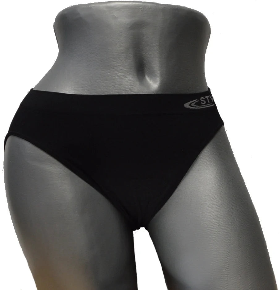 6 pack STV naadloze Dames slips Zwart