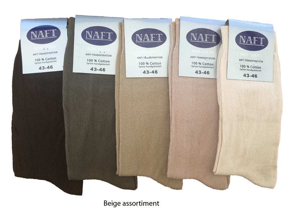 10 paar Nette Heren Sokken Beige Naft
