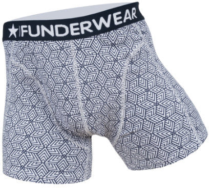 2 pack Funderwear Heren Boxers "Geometric Lines"