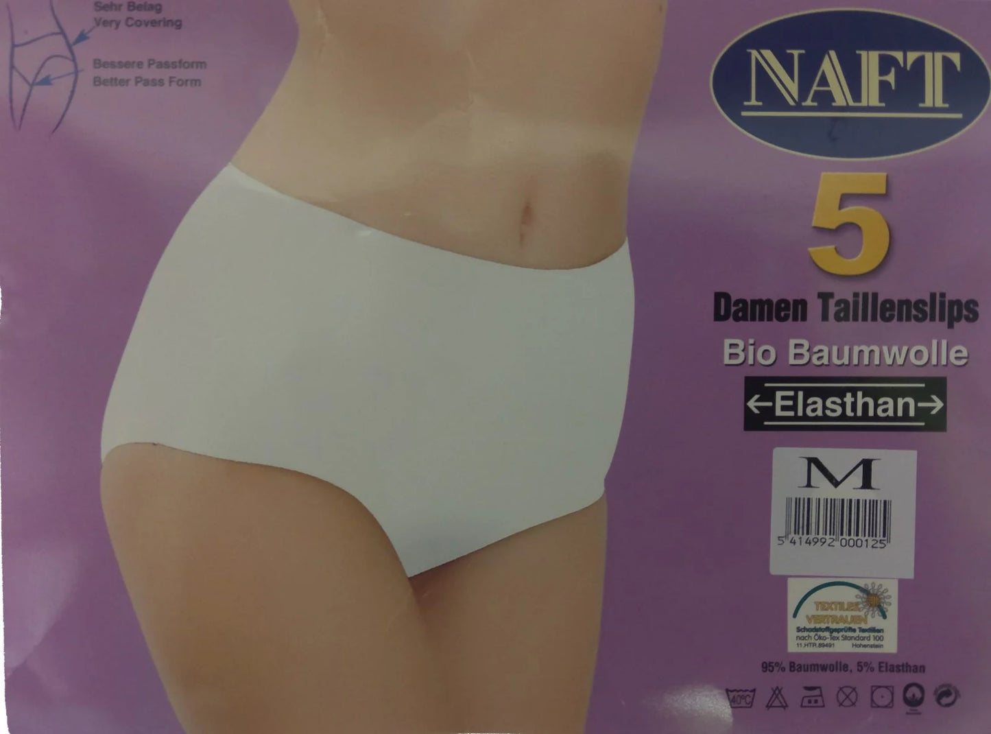 5 pack NAFT Dames tailleslip Wit Katoen