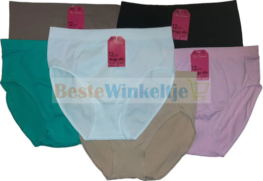6 paar M&B Dames slip Naadloos Color