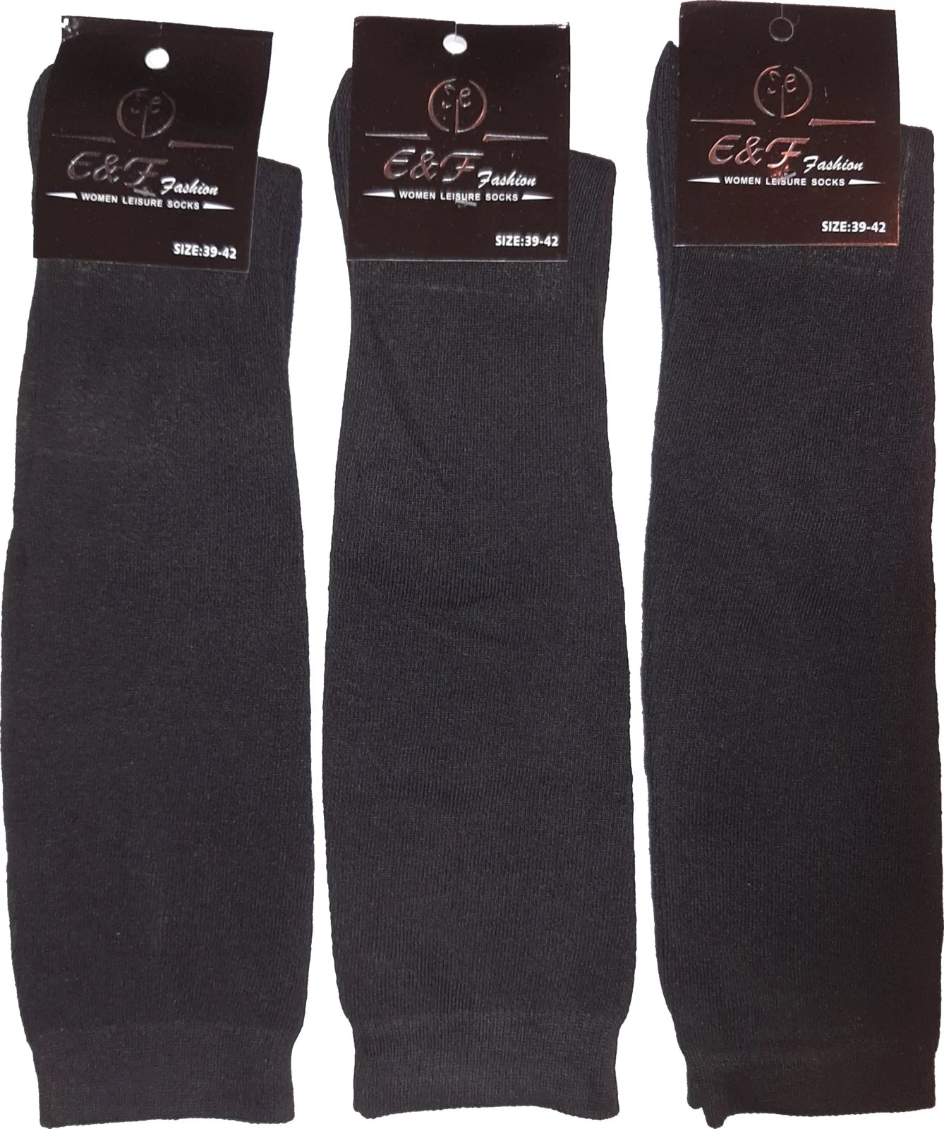 3 pack E&F Dames kniekousen Zwart
