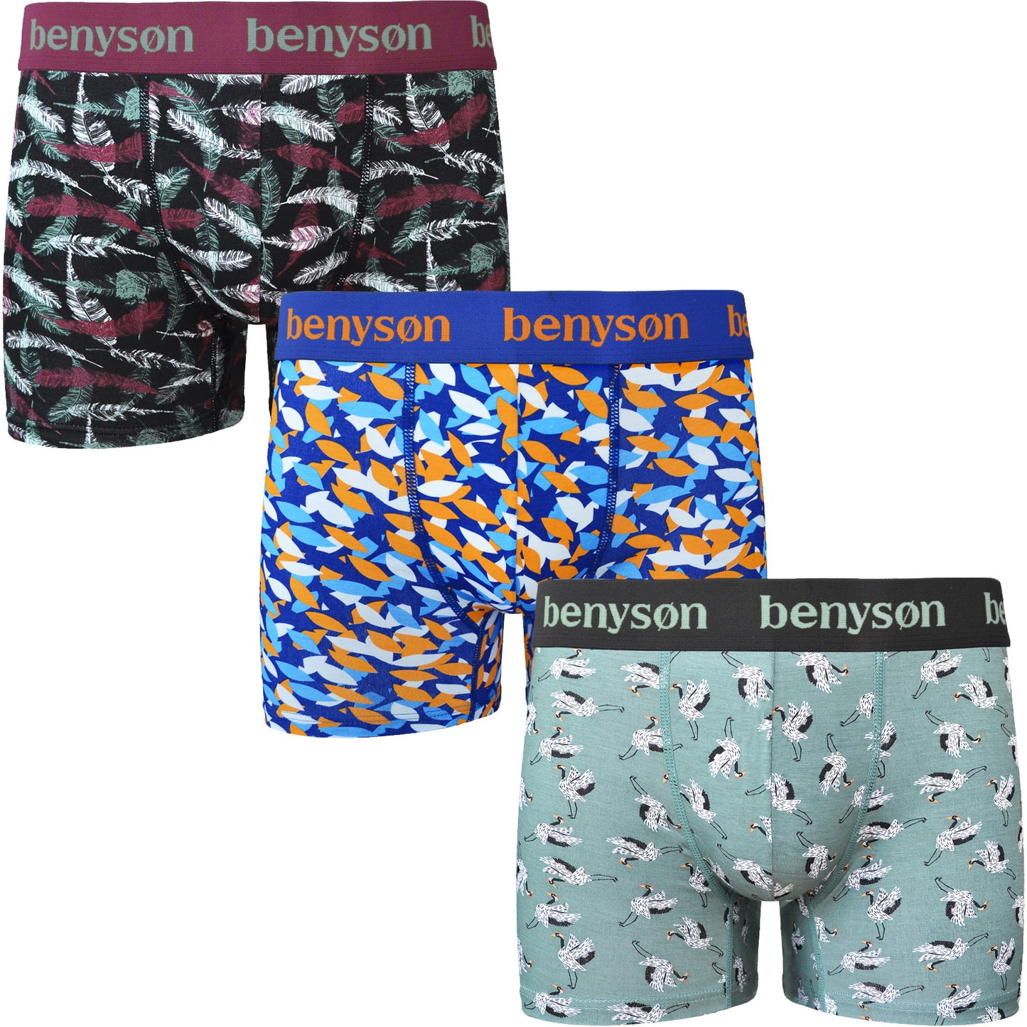 3 pack Benyson Bamboe Heren boxershorts 7010