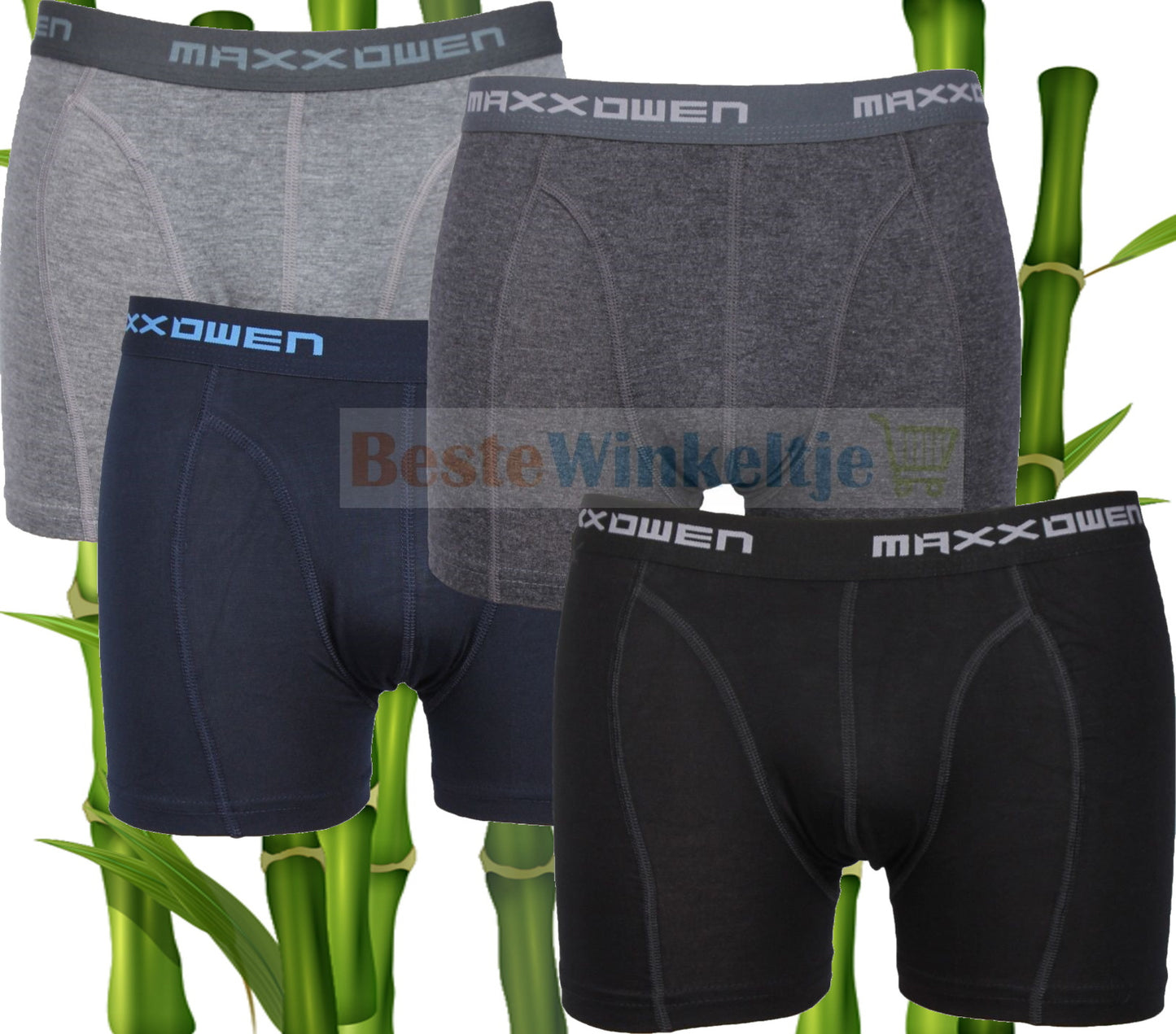 4 pack Maxx Owen Heren Boxershorts Bamboe