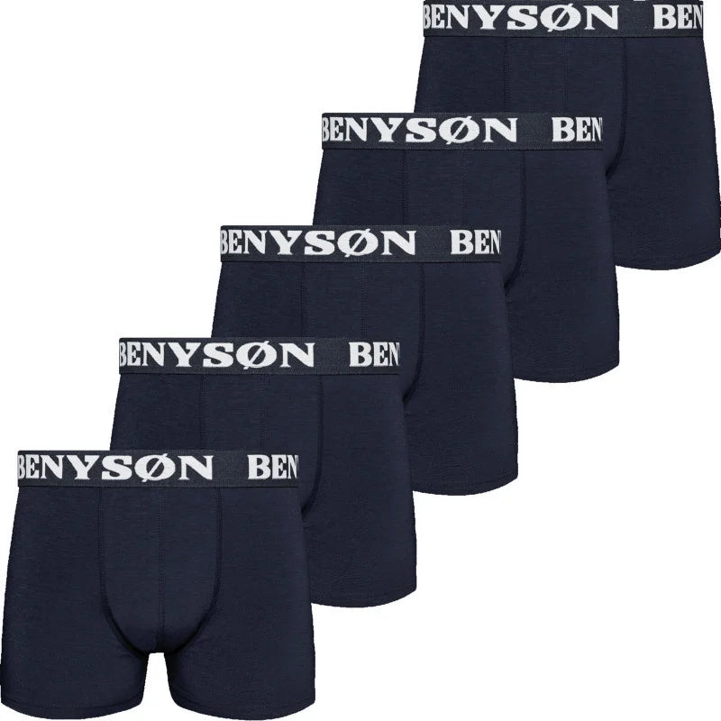 5 pack Benyson Katoenen Heren boxers zwart 4004