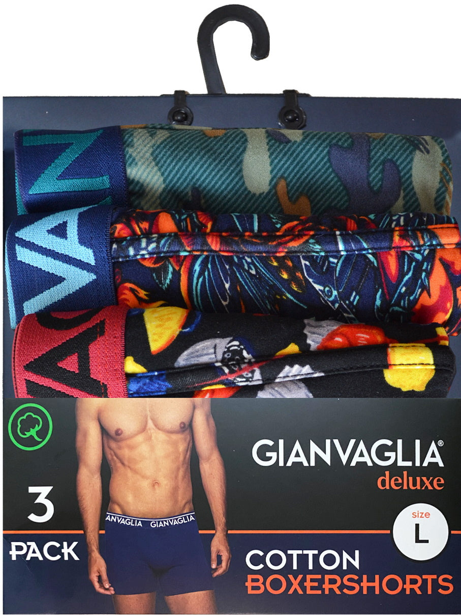 3 pack Gianvaglia Heren Boxershorts "Lemon"