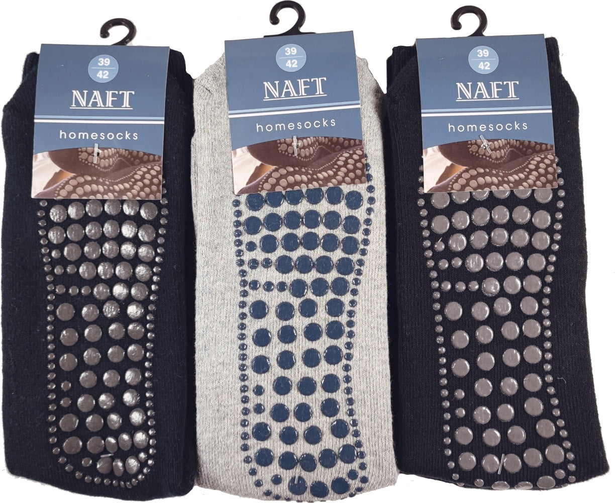 3 paar Huis sokken anti slip Naft assorti