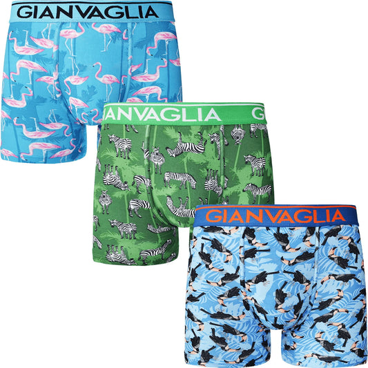 3 pack Gianvaglia Heren Boxershorts "Jungle"