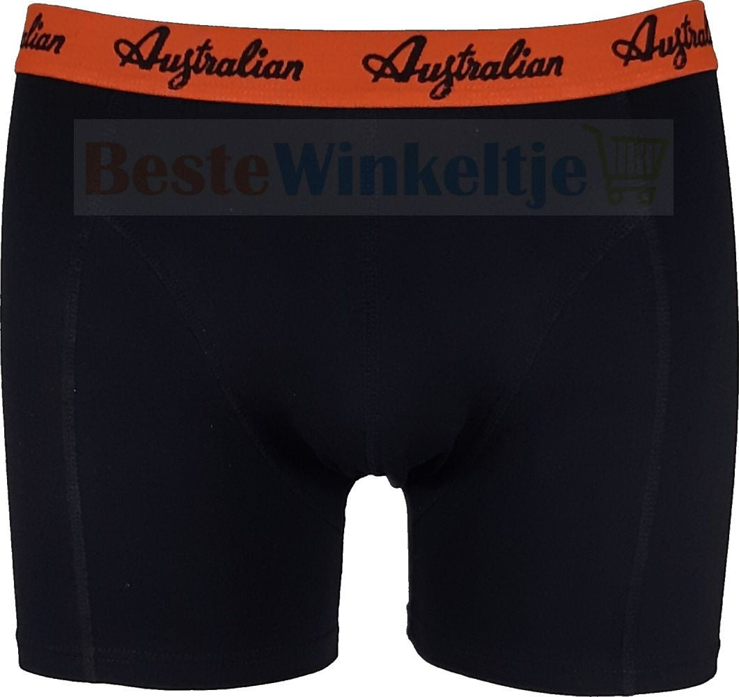 2 pack Australian Heren boxershorts Palmtree Zwart Oranje