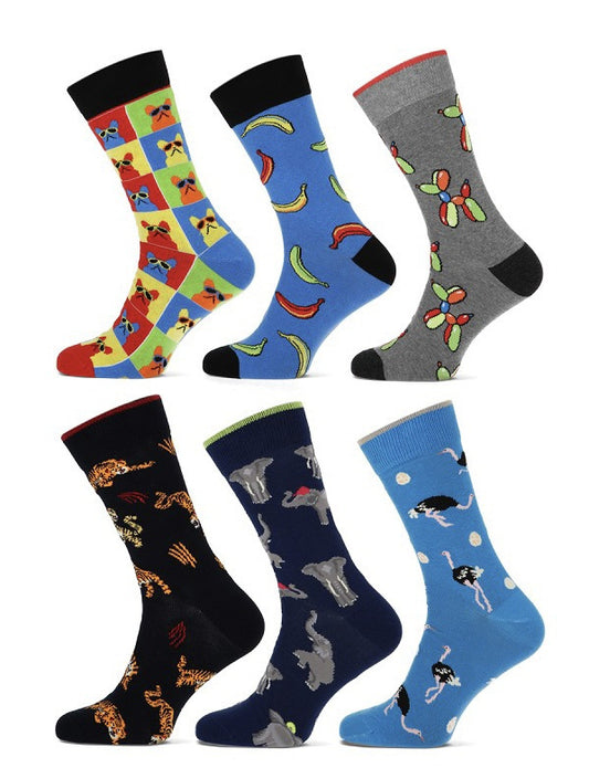 6 paar Heren sokken Teckel limited edition "Fauna"
