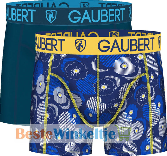 2 pack Gaubert Heren Boxershorts Blauw