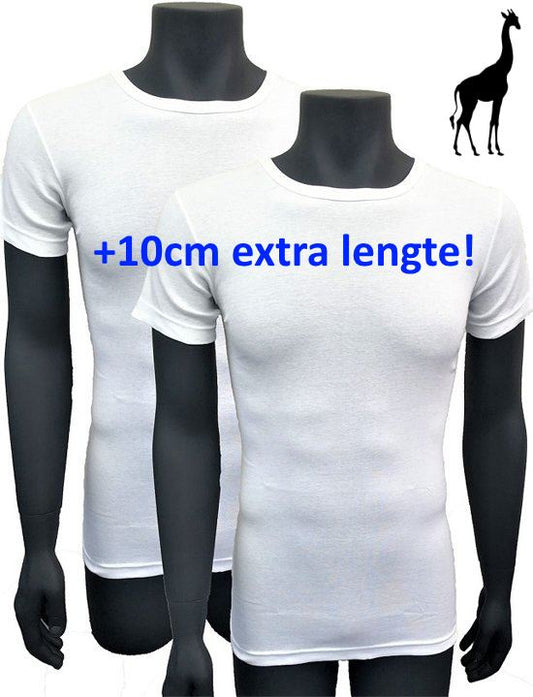 5 pack Naft Giraffe T-shirt Slim-fit Extra lang Wit