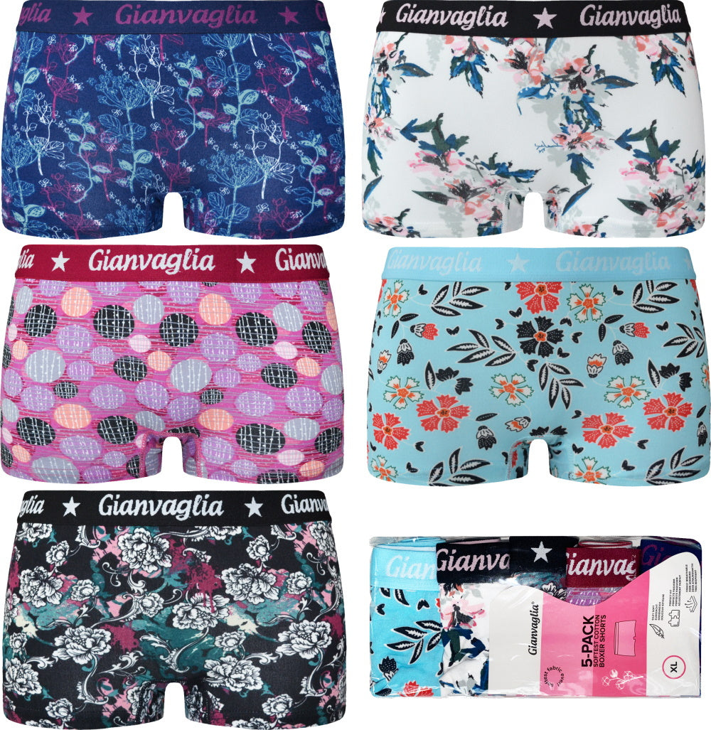 5 pack Gianvaglia Dames Boxershort GVG-201