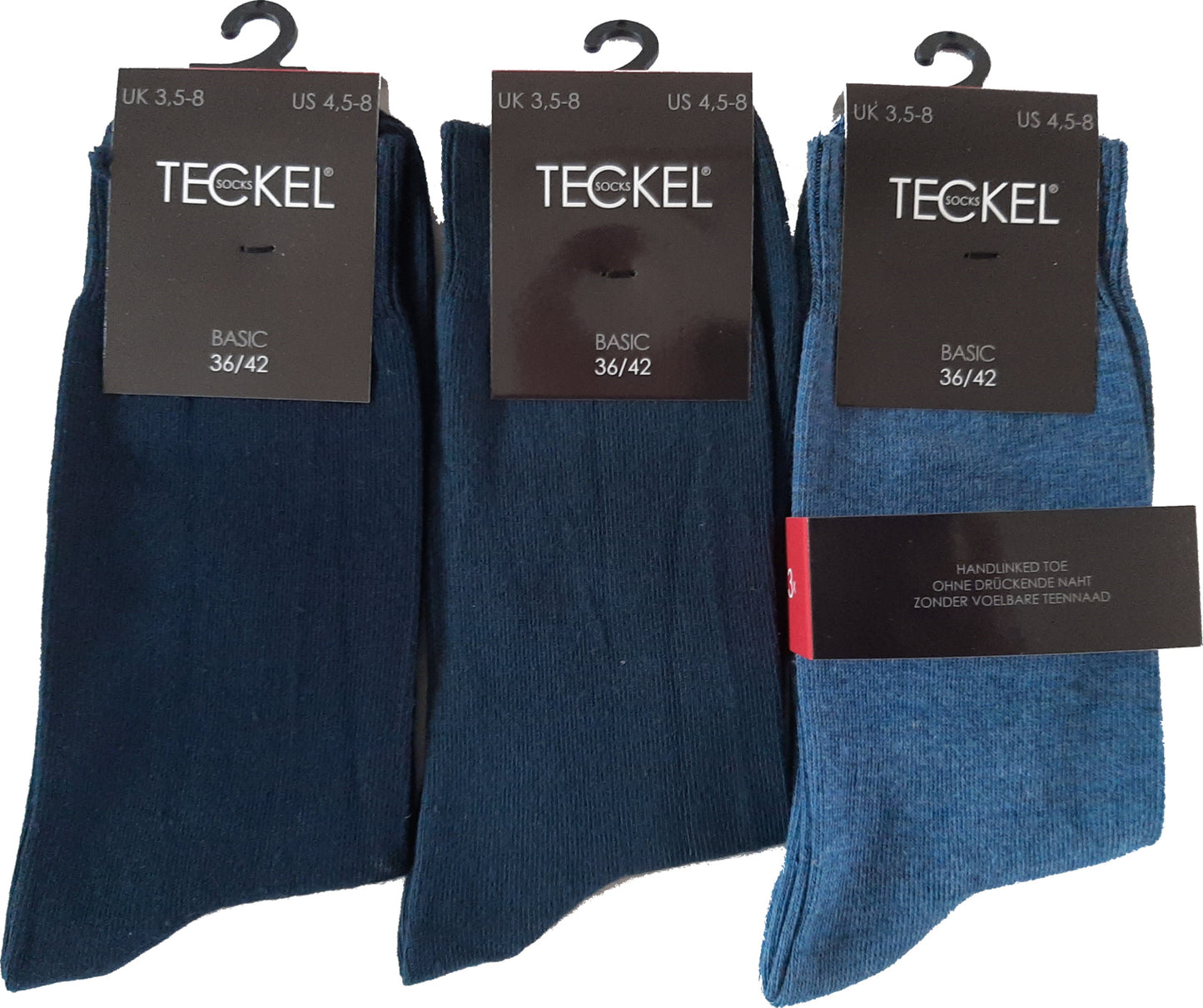 6 pack Teckel Damessokken Blauw Jeans assorti