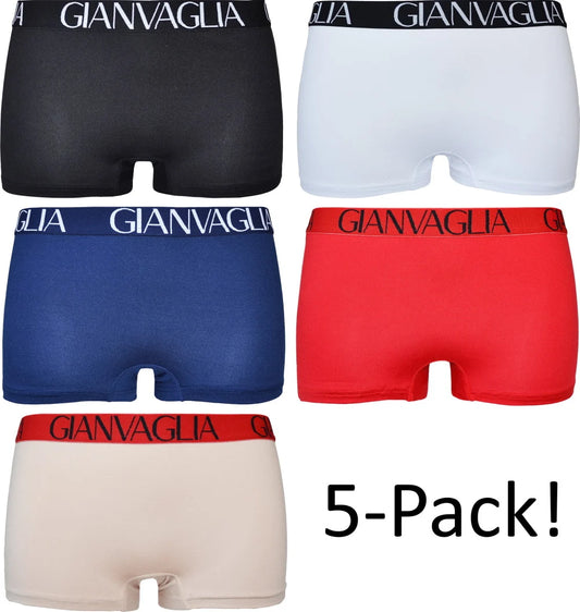 5 pack Gianvaglia Dames Boxers "Plain#1" 8037