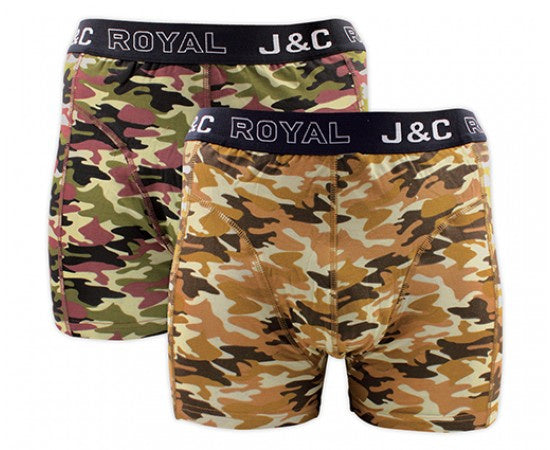 2 pack J&C Heren boxershort "Camouflage-Army"