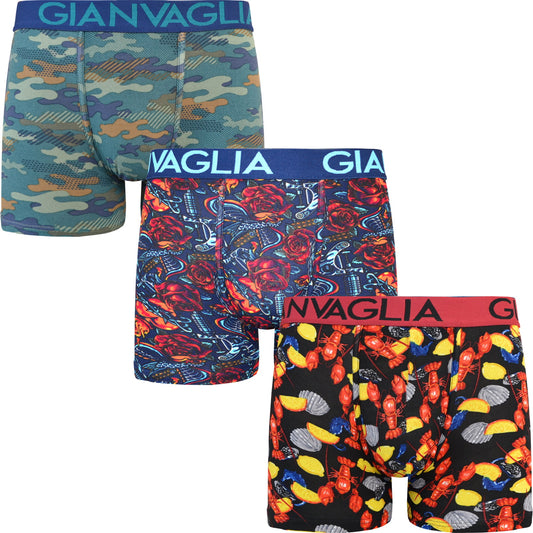 3 pack Gianvaglia Heren Boxershorts "Lemon"