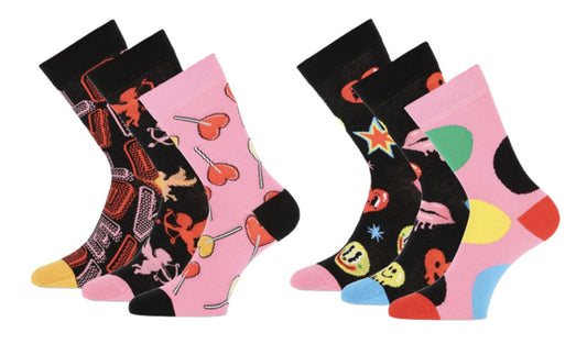 6 paar Dames sokken Teckel limited edition "Love"