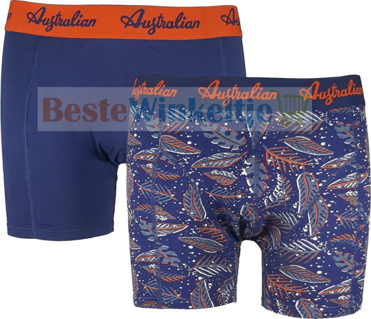 2 pack Australian Heren boxershorts Forest Blauw