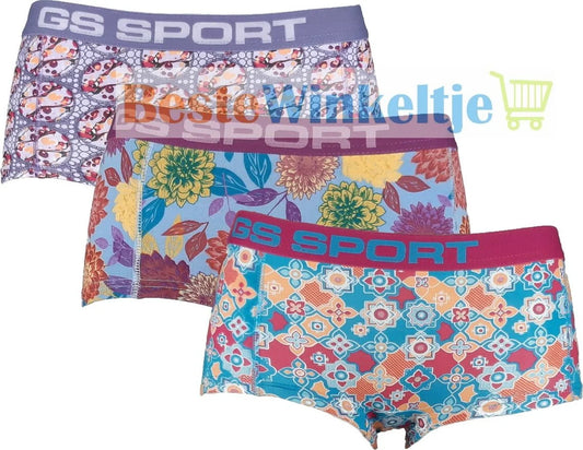 3 pack GS Sport Dames Boxers Print