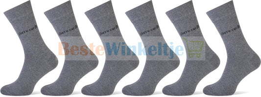 6 paar Pierre Cardin Heren sokken Grijs-Melange