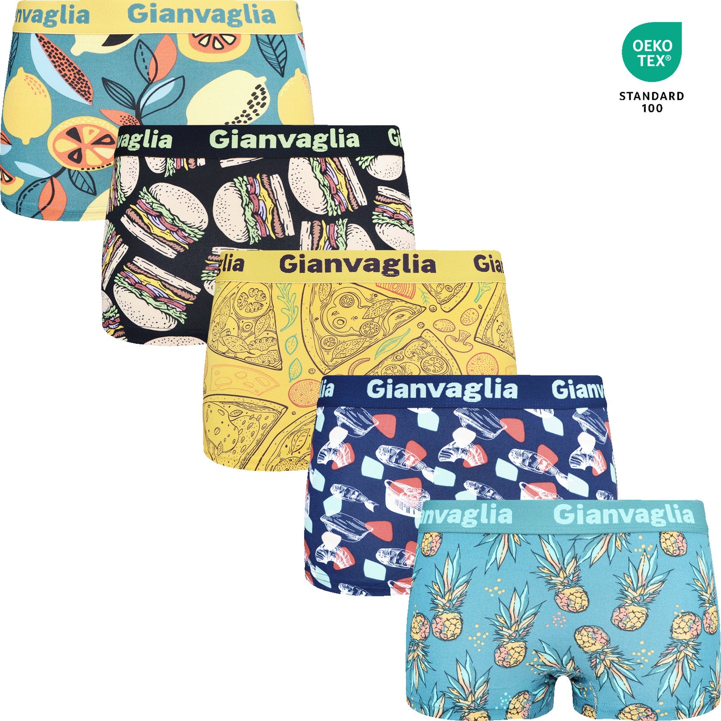 5 pack Gianvaglia Dames Boxershorts "Jammie" 8805