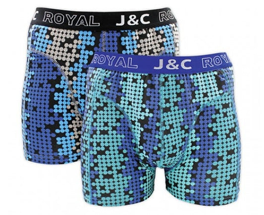 2 pack J&C Heren boxershort "Dots & Black"
