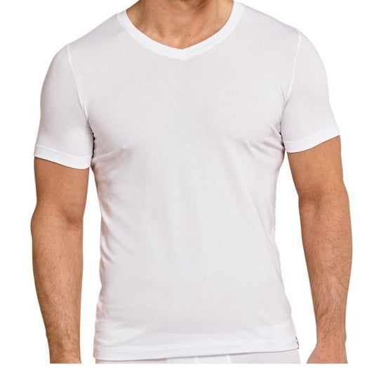 3 pack NAFT T-shirt V-hals Slim-fit Wit