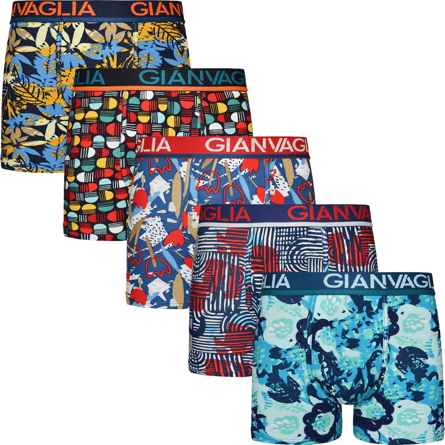 5 pack Gianvaglia Heren Boxershorts "Fantastico" 5063